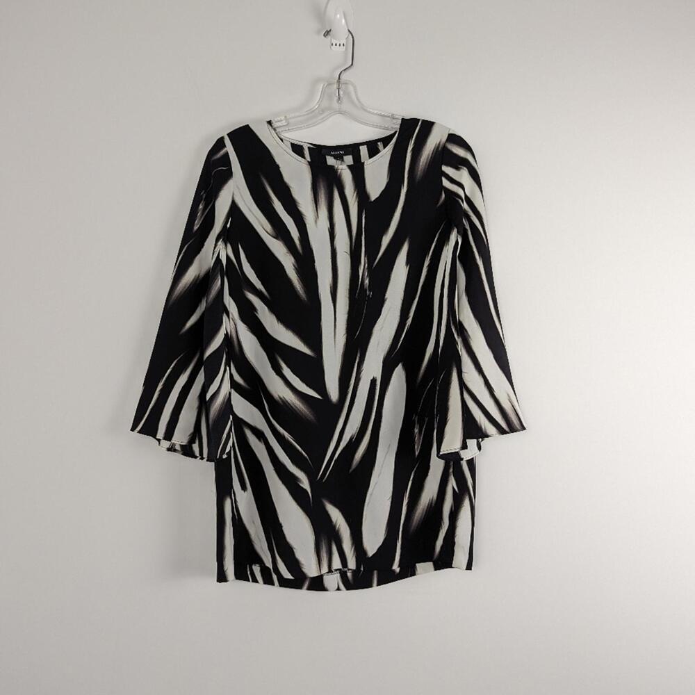 Alfani Zebra Print Blouse with Bell Sleeves - Size Small